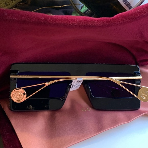 SOLD⛔️Authentic GUCCI 60 Rectangular "Hollywood collection " crystals acetate - Picture 15 of 16